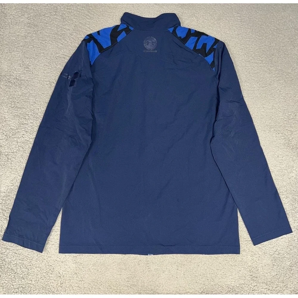Under Armour Combine Jacket‎ Men's Size L Blue Camo Full Zip Cold Gear Athletic